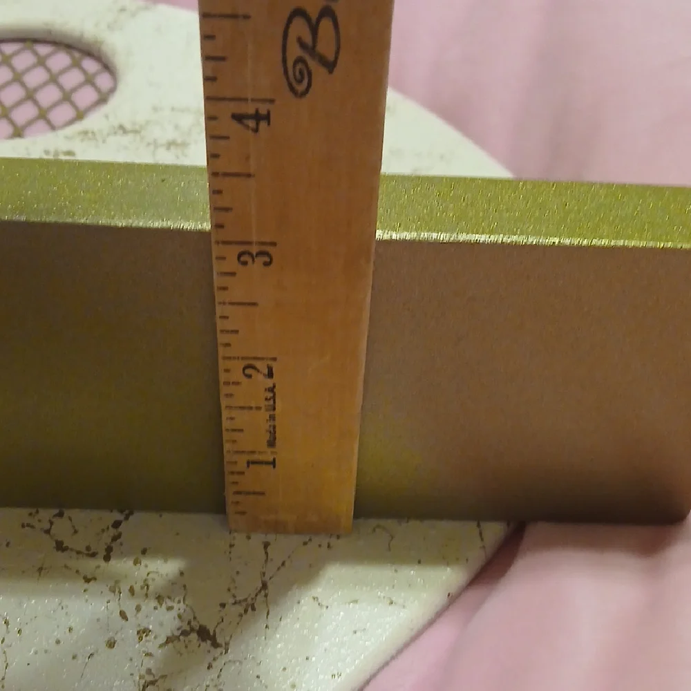 Artistic Gold and Cream Wall Shelves